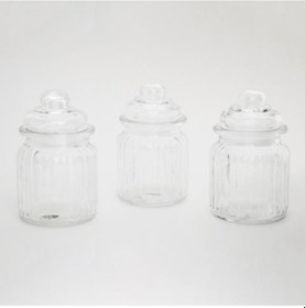 Resim Cam Kavanoz Set Baharatlık Vakumlu Kapak Küçük Boy 13Cm 