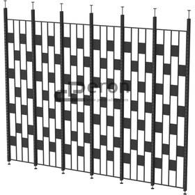 Resim Plaid Vitrin Arkası Seperatör - 305cm / 300cm / beyaz 