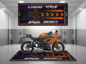 Resim NINJA 650 İçin Tasarlanmış Motosiklet Matı - MM7388 - Metallic Spark Black / Standart / 260cm x 120cm 