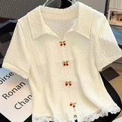 Resim Patchwork Dantel Esnek Üst 