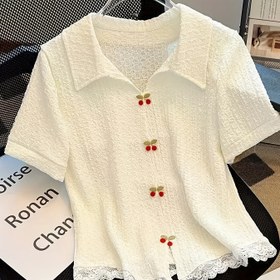 Resim Patchwork Dantel Esnek Üst 