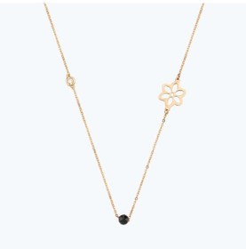 Resim Altınbaş Pırlanta Spinel Taşlı Çiçek Kolye INT132P-14K 