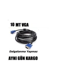 Resim Vga Kablo 10 Metre Kablo Çift Filtreli Bakir 