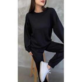 Resim Ponçik Kadın Modal Scuba Mevsimlik Eşofman Takımı - Soft Touche, Oversize Spor 25503 