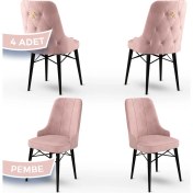 Resim Canisa Concept Pare Serisi, Sandalye , 4 Adet Sandalye, Siyah Gürgen Ayak 