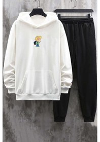 Resim Uyguntarz Unisex Cedric Üzümlü Kekim Eşofman Takımı Beyaz 