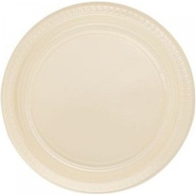 Resim 25 Adet Plastik Tabak Krem 