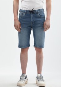 Resim Banny Jeans Erkek Likralı Bağcıklı Jean Şort 