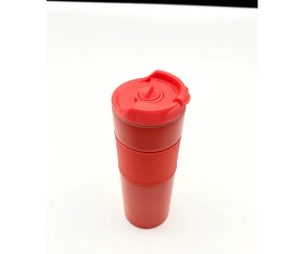 Resim Yüksek Kaliteli Sıcak ve Soğuk French Press Çelik Termos Kupa Bardak Mug 500 ML Kahve ve Bitki Çayı 