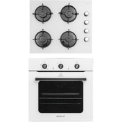 Resim İtimat Beyaz 2'li Büyü Ankastre Set (Ocak-Fırın) 1530 - 6020 