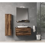Resim Orka Galia Ella Banyo Dolabı Takımı & Boy Dolabı 100 CM 