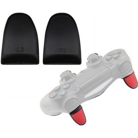 Resim 2 Çift Gamepad Genişletilmiş Düğmeler L2r2 Düğmeleri Ps4'e Uygun Siyah 