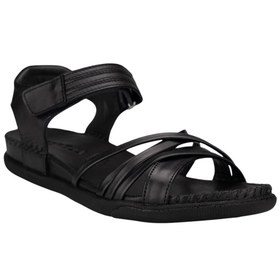 Resim Forelli 22313 Sidney-G Siyah Kadın Comfort Deri Sandalet 