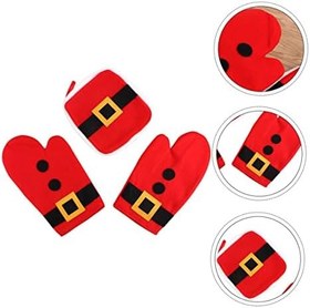 Resim Anneome 1set Isıya Dayanıklı Fırın Eldiveni Seti Mikrodalga Kullanımı Için Kalın Kırmızı Eldivenler Mükemmel Ve Konfor Sağlayan Mutfak Gereçleri 