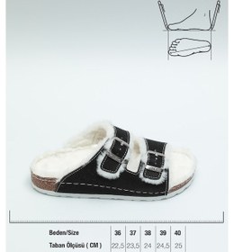 Resim Paleng Mantar Taban Peluşlu Kışlık Kadın Terlik (554949491) Siyah 