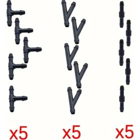 Resim Chuangyinshop Siyah 15 Parça Kaliteli Silecek Hortumu Bağlantı Seti, Sıcak Ve Soğuk Dayanımlı 