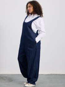 Resim PHARRELL Büyük Beden Askılı Jean Tulum Mavi - Mavi / 48-50 