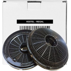 Resim Vestel Regal AD 609112 BC Ankastre Davlumbaz Aspiratör İçin Ø16CM 2 Adet (1 Kutu) Yeni Nesil Karbon Filtre 