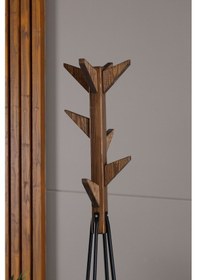 Resim Ayaklı Elbise Askısı Portmanto Askılık Ceviz Rengi Diğer 