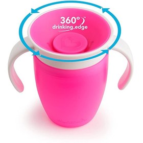 Resim Munchkin Mucize 360° Alıştırma Bardağı 6 ay+ 207 ml Pembe 