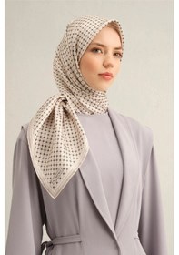 Resim Armine 2025 İlkbahar - Yaz - Dj Saf İpek Eşarp Sura -9345d03 - 90 X 90 / Krem 87 Krem 87 