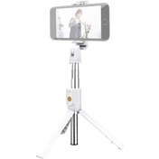 Resim K10 Bluetooth 4.0 Ayarlanabilir Bluetooth Tripod Beyaz 