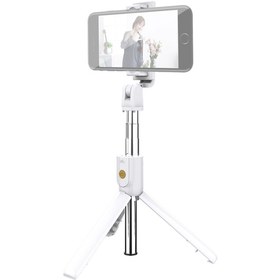 Resim K10 Bluetooth 4.0 Ayarlanabilir Bluetooth Tripod Beyaz 