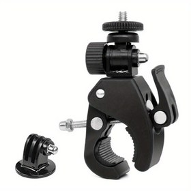 Resim Aksiyon Kameralar için 180 Derece Döndürme ile Ayarlanabilir Bisiklet Direksiyon Kolu Montajı, ABS Malzeme, Hero 12/11/10/9 ve Insta 360 Spor Kamera Aksesuarları ile Uyumlu - 1 Paket 