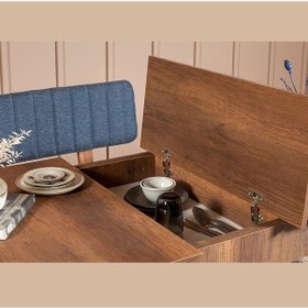 Resim Milano Medium Mutfak Masa Takımı Ceviz Lacivert 