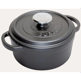 Resim Sürel Demir Döküm Derin Tencere Siyah 28 Cm 