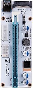 Resim S-Link SLEX10 Pcıe 1x To 16x Sata 6pin Bitcoin Riser Ekran Kartı Yükseltici 