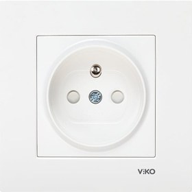 Resim Viko Karre Çk Ups Topraklı Priz Çerçeveli - Beyaz 