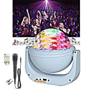 Resim Gaman Rgb Bluetoothlu Kareoke Hoparlör - Disko Topu Sese Duyarlı Renkler Kumandalı Renkli LED Top+Fm Radyo 