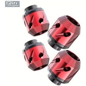 Resim Dream011 4 Parça Evrensel Kırmızı Motosiklet Koruma Pedi Darbeye Dayanıklı Çatal Koruması 