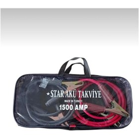 Resim Özel Oto Aksesuar Mercedes GLE Uyumlu Çantalı Akü Takviye Kablosu 1500 Amper 2,30 Metre Kalın Kablo 