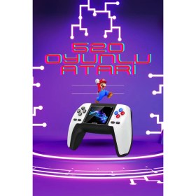 Resim Rivera Tech Rvrhb Kablosuz Oyun Konsolu Atari Game Stick Retro Konsol 520 Oyunlu 