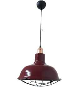 Resim Rys Retro Metal Bordo Bakır Duylu Dekoratif Kafesli Tekli Sarkıt 