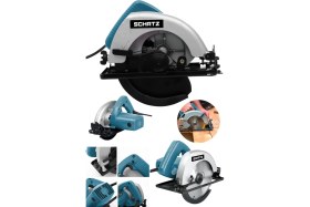Resim Schatz 800W Bakır Sargı Sjs Metal Şanzıman Sunta Kesme Daire Testere Makinesi Mavi 180MM 