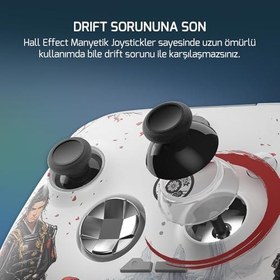 Resim GamePower Force RGB Kablosuz Beyaz Gamepad (2.4G, Bluetooth,Kablolu) (PC Uyumlu) 