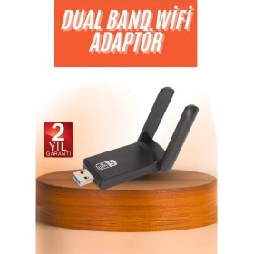 Resim Wifi Alıcı Dual Band USB 3.0 Adaptör Kablosuz Windows 7/8/10/11 