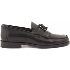 Resim Kemal Tanca Bağcıksız Erkek Klasik Ayakkabı 0137 SIYAH ACMA 