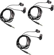 Resim HEMOTON 3 Adet Buğday Ile Kulak Içi Subwoofer Mikrofonlu Düz Dizüstü Bilgisayar Yüksek Kalitesi Kulaklıklar Kablolu Metal Yüksek Sadakat Fişi Spor Manyetik Çekim Kulaklık Koşu 