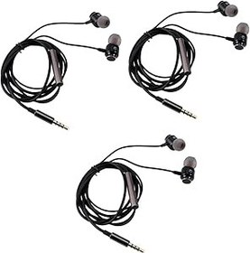Resim HEMOTON 3 Adet Buğday Ile Kulak Içi Subwoofer Mikrofonlu Düz Dizüstü Bilgisayar Yüksek Kalitesi Kulaklıklar Kablolu Metal Yüksek Sadakat Fişi Spor Manyetik Çekim Kulaklık Koşu 