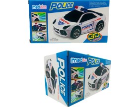 Resim Medska Pilli Işıklı Sesli Polis Arabası 3D Işıklı 