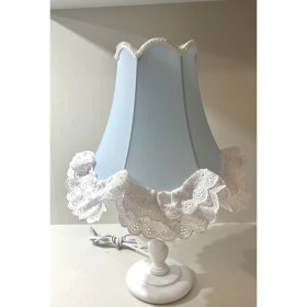 Resim Lulu Avizem Patentli Elde Yıkanabilir Başlık Bebek Mavisi Bebek Odası Abajur 
