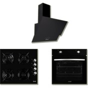 Resim Zendi ZS4003B Ankastre Set -Cam Davlumbaz-Cam Ocak-Statik Fırın ( ZD1011B-ZO22471B-ZF3001B) 