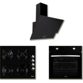 Resim Zendi ZS4003B Ankastre Set -Cam Davlumbaz-Cam Ocak-Statik Fırın ( ZD1011B-ZO22471B-ZF3001B) 