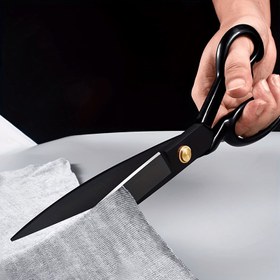 Resim Profesyonel Terzi Makasları 8-Inch, Ambidekster, Yüksek Karbon Çeliği, Keskin, Ağır Hizmet, Konfor Tutuş, Kumaş, Deri ve Giysi Tasarımı için, Elektrik Gerektirmez 