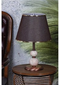 Resim Abajur Krem Çini Bakır Kaplama Bakır 