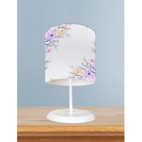 Resim Mekta Home Bebek ve Çocuk Odası Renkli Çiçek Desenli Abajur 